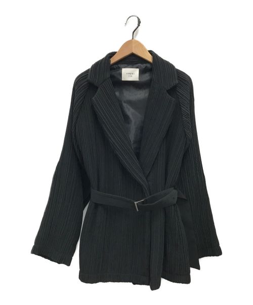 Ameri（アメリ）Ameri (アメリ) オトナプリーツベルトジャケット / OTONA PLEAT BELT JACKET ブラック サイズ:FREEの古着・服飾アイテム
