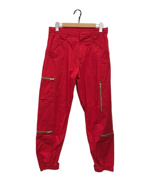 PHINGERIN（フィンガリン）PHINGERIN (フィンガリン) カーゴパンツ / 21AW PLOWING PANTS POCKETS LOW レッド サイズ:Mの古着・服飾アイテム
