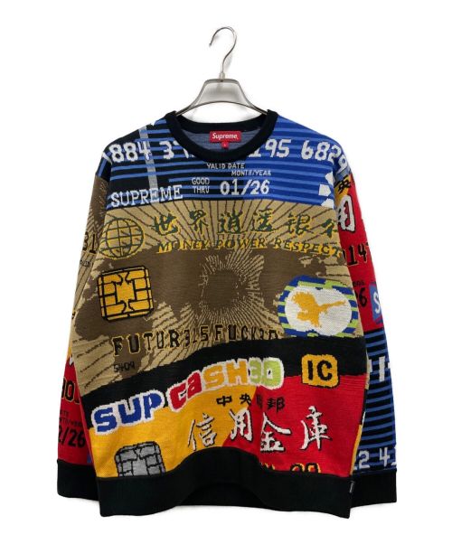 SUPREME（シュプリーム）SUPREME (シュプリーム) クレジットカードセーター / 22SS credit cards sweater マルチカラー サイズ:Lの古着・服飾アイテム