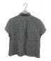 MARGARET HOWELL (マーガレットハウエル) 丸襟ギンガムチェックシャツ / BLACK&WHITE SHIRTING LINEN ブラック×ホワイト サイズ:M：7800円