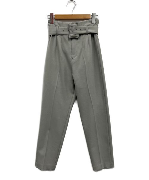 Ameri（アメリ）Ameri (アメリ) ベルト付きセンタープレスパンツ/HUGE BUCKLE PANTS グレー サイズ:Sの古着・服飾アイテム