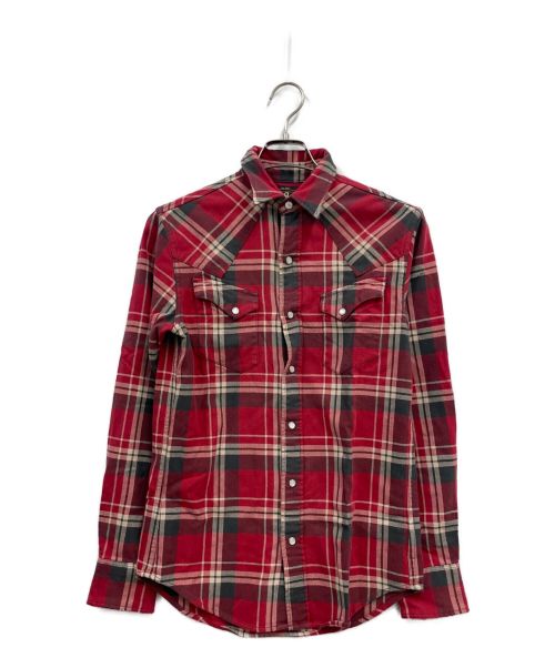 RRL（ダブルアールエル）RRL (ダブルアールエル) ウエスタンチェックシャツ レッド サイズ:XSの古着・服飾アイテム