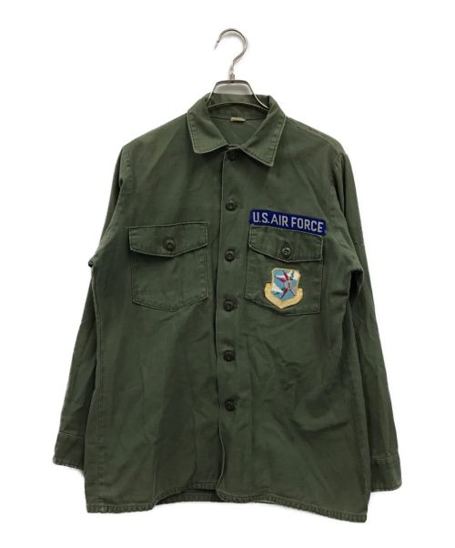 US ARMY（ユーエスアーミー）US ARMY (ユーエスアーミー) SATEEN UTILITY SHIRT カーキ サイズ:15 1/2×33の古着・服飾アイテム