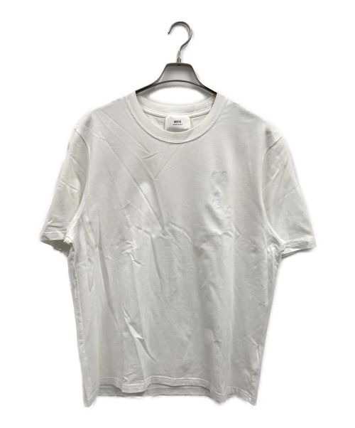 ami（アミ）ami (アミ) ハートロゴ刺繍オーバーサイズTシャツ / 22SS ホワイト サイズ:XLの古着・服飾アイテム