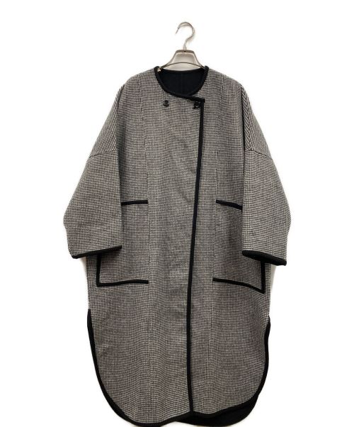 PLST（プラステ）PLST (プラステ) ウールパイピングコート ブラック サイズ:Mの古着・服飾アイテム