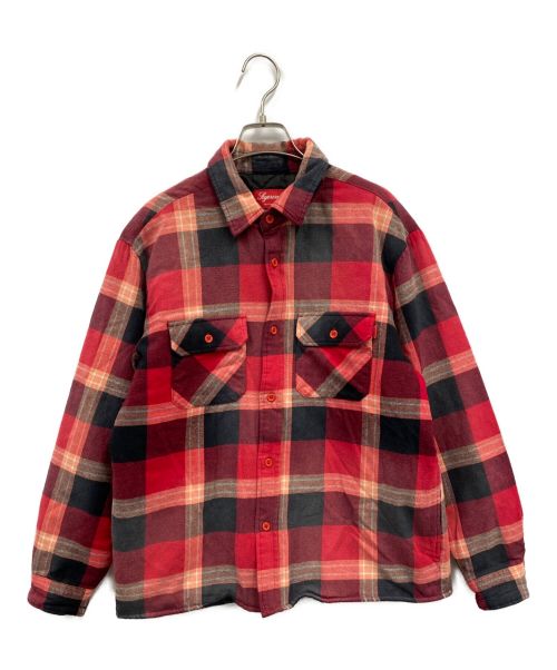 SUPREME（シュプリーム）SUPREME (シュプリーム) 20AW Quilted Flannel Shirt チェックシャツジャケット レッド サイズ:Sの古着・服飾アイテム