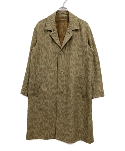 ISSEY MIYAKE（イッセイミヤケ）ISSEY MIYAKE (イッセイミヤケ) JACQUARD CAMO COAT / 22SS レインドロップカモ  グリーン サイズ:3の古着・服飾アイテム