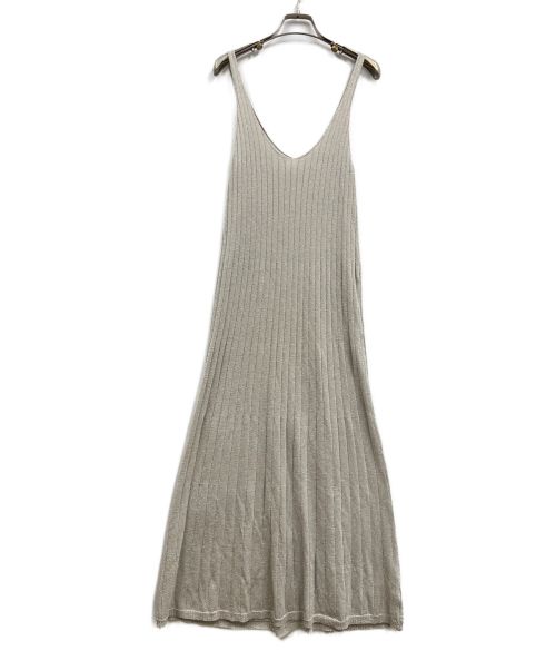 PHENY（フェニー）PHENY (フェニー) Lame Wide Rib Camisole Dress シルバー サイズ:FREEの古着・服飾アイテム