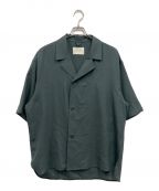 PUBLIC TOKYOパブリックトウキョウ）の古着「イージーウールセミオープンシャツ」｜グリーン
