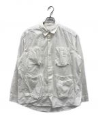 KUONクオン）の古着「ユーティリティシャツ　TUCKED PK LONG SLEEVE SHIRT シャツ」｜ホワイト
