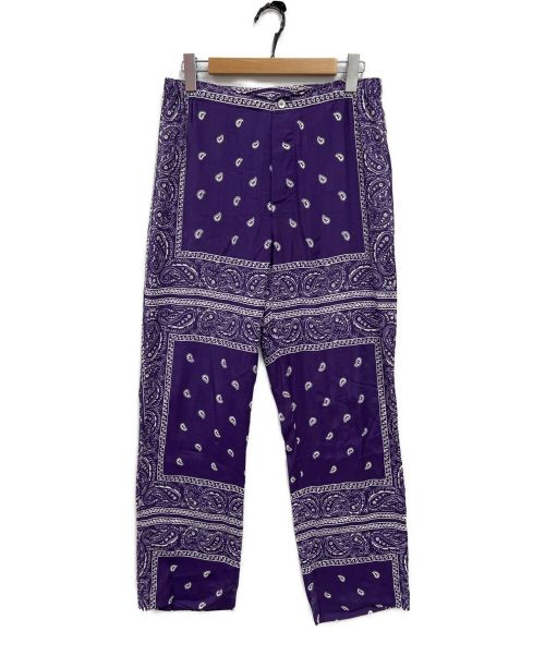 UNUSED（アンユーズド）UNUSED (アンユーズド) Rayon and silk Bandana print pants パープル サイズ:Lの古着・服飾アイテム