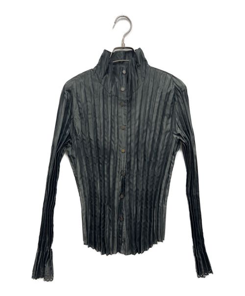 SPECCHIO（スペッチオ）SPECCHIO (スペッチオ) プリーツジャケット グリーン サイズ:40の古着・服飾アイテム