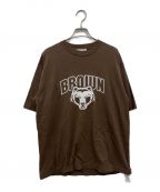 COUTURE DADAMクチュール ド アダム）の古着「BROWN UNIVERCITY Tシャツ」｜ブラウン