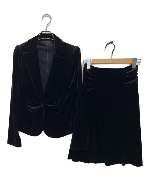ANAYI（アナイ）ANAYI (アナイ) ベロアセットアップスーツ ブラック サイズ:38の古着・服飾アイテム