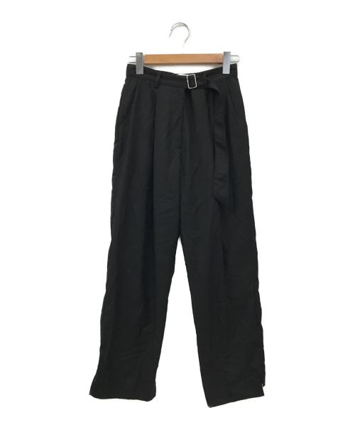 Knuth Marf（クヌースマーフ）knuth marf (クヌースマーフ) ベルト付パンツ ブラック サイズ:Sの古着・服飾アイテム