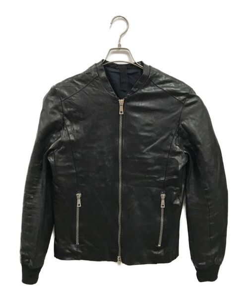 MUSHER（マーシャー）MUSHER (マーシャー) シープレザーシングルライダースジャケット ブラック サイズ:2の古着・服飾アイテム