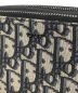 中古・古着 Christian Dior (クリスチャン ディオール) オブリーク ジャカード ショルダーバッグ ブルー×ベージュ：154000円