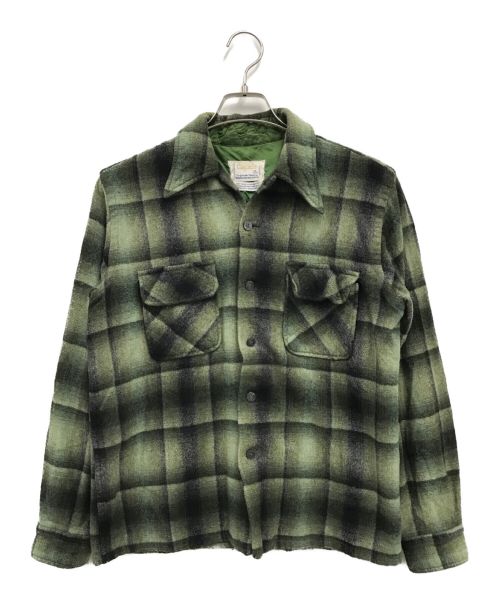 Cascade（キャスケイド）Cascade (キャスケイド) ヴィンテージチェックシャツ グリーン サイズ:Mの古着・服飾アイテム
