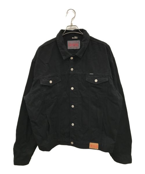 GUESS（ゲス）GUESS (ゲス) オーバーサイズブラックデニムジャケット/推定90年代 ブラック サイズ:XXLの古着・服飾アイテム