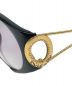 中古・古着 Christian Dior (クリスチャン ディオール) サングラス ブラック×ゴールド サイズ:57□13：7800円