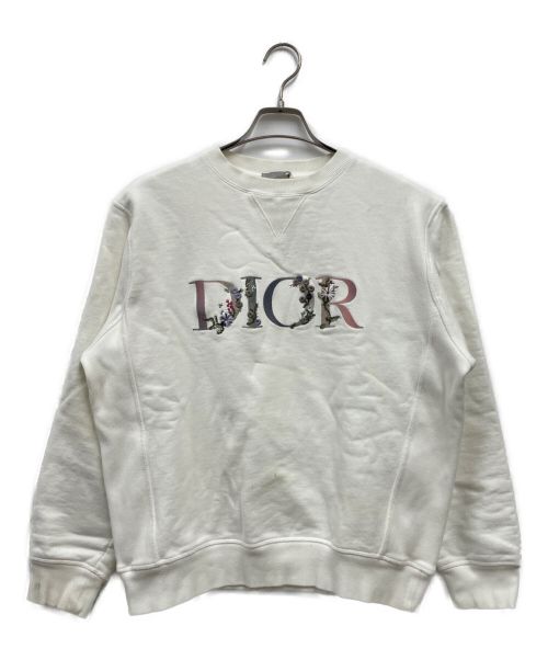 Dior（ディオール）DIOR (ディオール) Dior Floral Logo Crewneck/スウェット/113J687A0531/21年モデル ホワイト サイズ:Mの古着・服飾アイテム