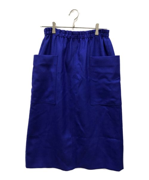 DRAWER（ドゥロワー）Drawer (ドゥロワー) ウールスカート/6524-299-1577 ブルー サイズ:36の古着・服飾アイテム