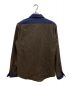 FRANK LEDER (フランクリーダー) 切替ウールシャツ ネイビー×ブラウン サイズ:Ｍ：13000円