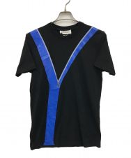 Yves Saint Laurent (イヴサンローラン) YプリントTシャツ ブラック×ブルー サイズ:M