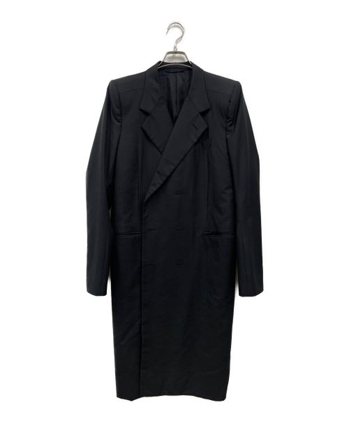 BALENCIAGA（バレンシアガ）BALENCIAGA (バレンシアガ) ダブルストライプシュランクコート/ダブルブレストチェスターコート ブラック サイズ:50の古着・服飾アイテム
