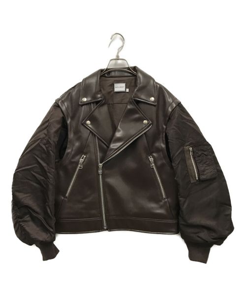 moussy（マウジー）moussy (マウジー) FAUX LEATHER DETACHABLE ジャケット ブラック サイズ:2の古着・服飾アイテム
