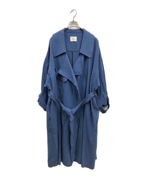 Ameri（アメリ）AMERI (アメリ) BIG COLLAR LONG COAT/01920750170 ブルー サイズ:FREEの古着・服飾アイテム