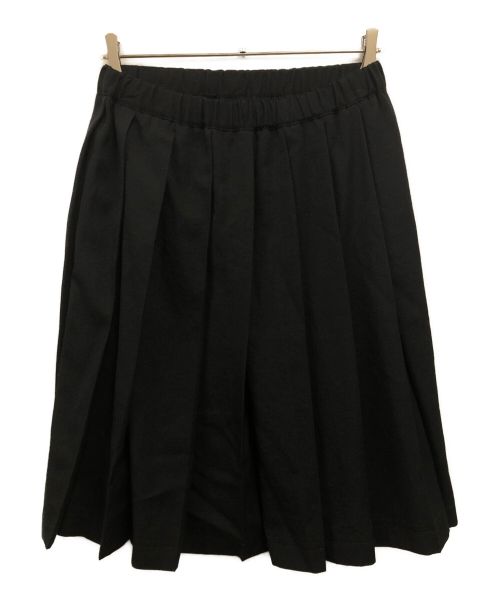 BLACK COMME des GARCONS（ブラック コムデギャルソン）BLACK COMME des GARCONS (ブラック コムデギャルソン) ウールギャバプリーツスカート ブラック サイズ:XSの古着・服飾アイテム