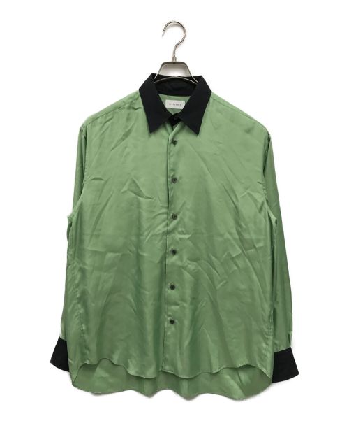 LITTLEBIG（リトルビッグ）LITTLEBIG (リトルビッグ) キュプラシャツ/LB221-SH10 グリーン×ネイビー サイズ:Mの古着・服飾アイテム