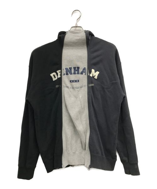 Denham（デンハム）Denham (デンハム) MOUNTAIN RESEARCH (マウンテンリサーチ) 変形ジップパーカー グレー サイズ:XLの古着・服飾アイテム