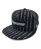 SUPREME×New Eraシュプリーム×ニューエラ）の古着「Stripe BOX logo cap」｜ネイビー