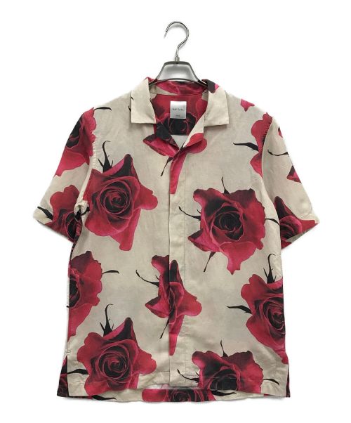 PAUL SMITH（ポールスミス）PAUL SMITH (ポールスミス) Monarch Rose オープンカラーシャツ ベージュ サイズ:MEDIUMの古着・服飾アイテム