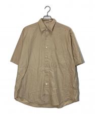 AURALEE (オーラリー) WASHED FINX TWILL BIG HALF SLEEVED SHIRTS ベージュ サイズ:4