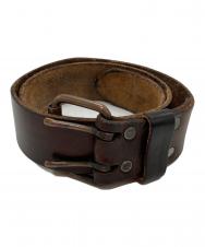 RRL (ダブルアールエル) レザーベルト ブラウン