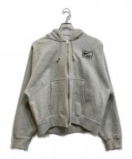 NIKE (ナイキ) stussy (ステューシー) ジップパーカー グレー サイズ:SIZE S