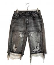 THUG CLUB (サグ クラブ) DOUBLE KNEE DAMAGE SHORTS グレー サイズ:2