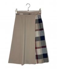 BLUE LABEL CRESTBRIDGE (ブルーレーベルクレストブリッジ) パーシャルチェックスカート ベージュ サイズ:38