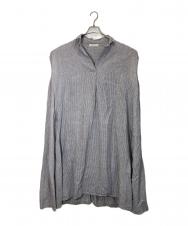 fog linen work (フォグリネンワーク) リネンストライプワンピース グレー サイズ:-