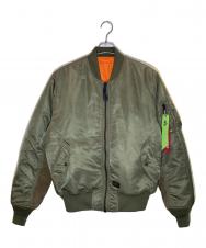 ALPHA (アルファ) HUF (ハフ) FEELS GOOD MA-1 フライトジャケット カーキ サイズ:Ⅿ