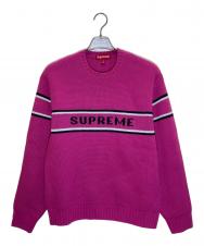 Supreme (シュプリーム) chest stripe sweater ピンク サイズ:S