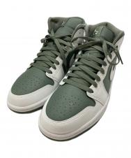 NIKE (ナイキ) AIR JORDAN 1 MID ホワイト×グリーン サイズ:SIZE 26.5cm