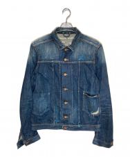 DIESEL (ディーゼル) ペイント加工デニムジャケット インディゴ サイズ:SIZE L