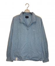 DESCENDANT (ディセンダント) SALOON PULLOVER CHAMBRAY LS SHIRT ブルー サイズ:SIZE 2