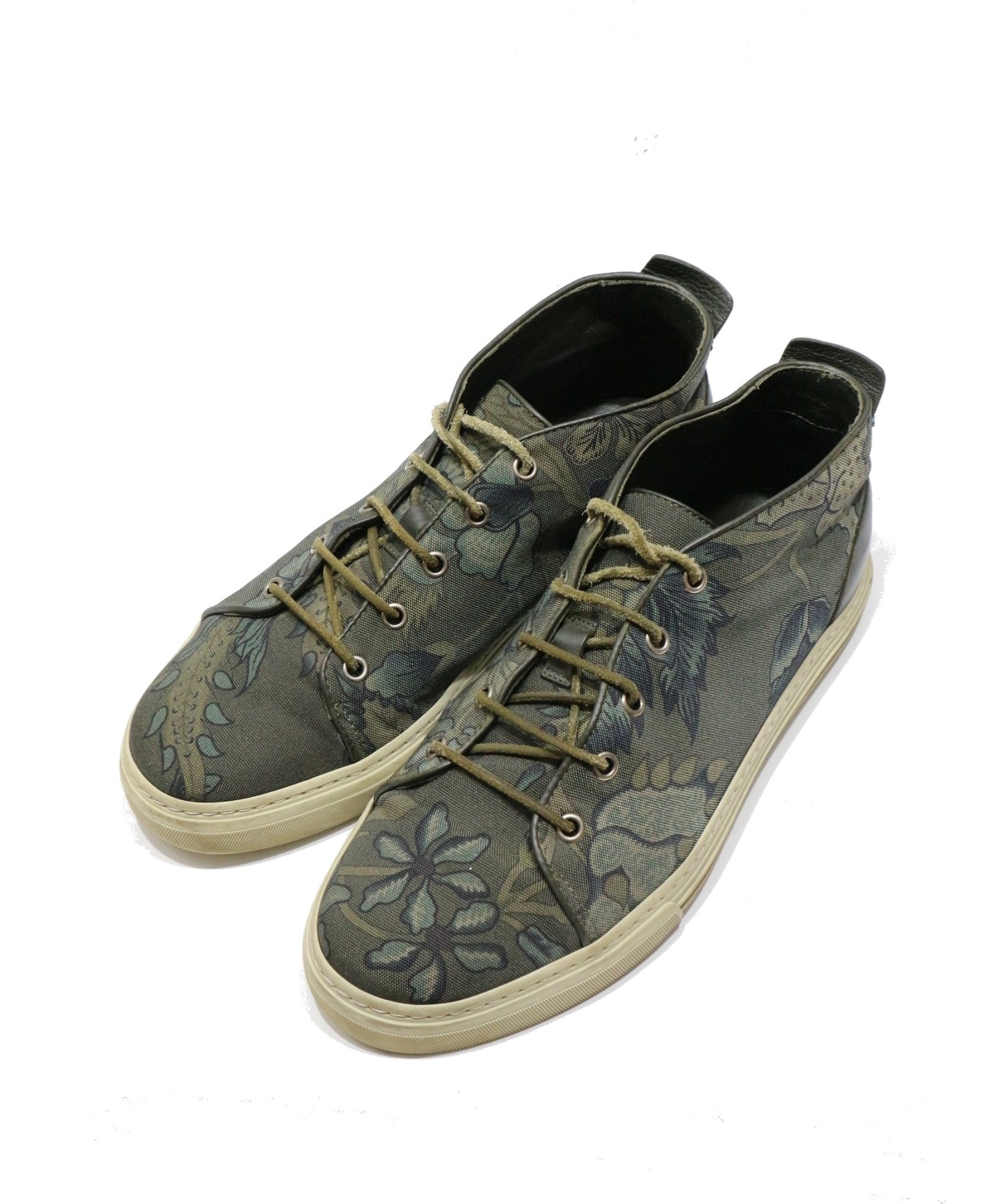 中古 古着通販 Gucci グッチ 花柄レースアップスニーカー グリーン サイズ 7 1 2 ブランド 古着通販 トレファク公式 Trefac Fashion