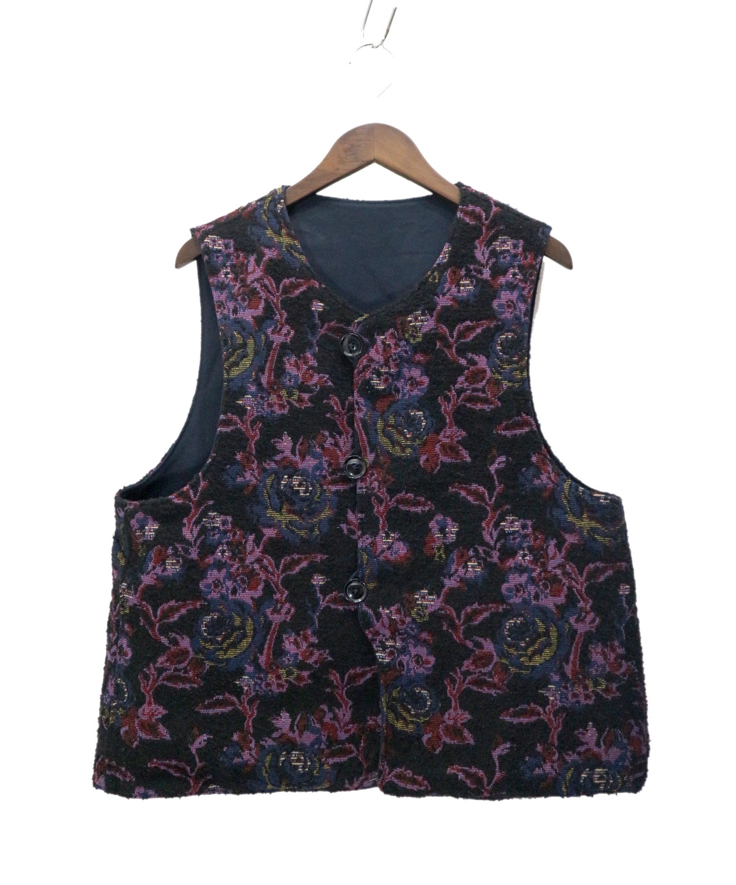 Engineered Garments◇19AW OVER VEST RUG JACQUARD/リバーシブル