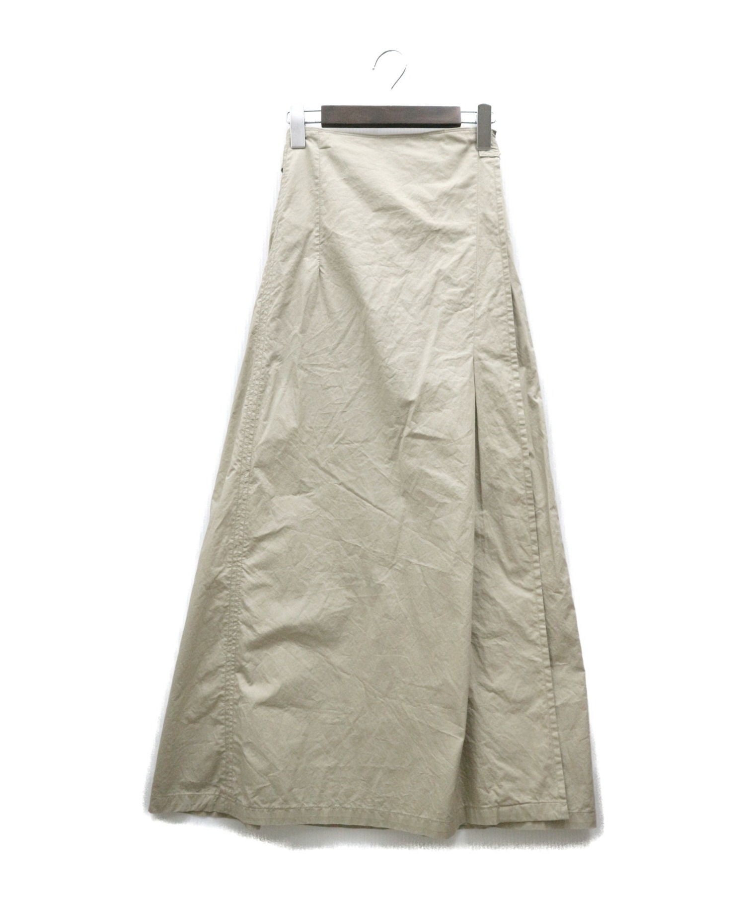 中古 古着通販 Outersunset アウターサンセット クリスプコットンラップスカート ベージュ サイズ M ブランド 古着通販 トレファク公式 Trefac Fashion